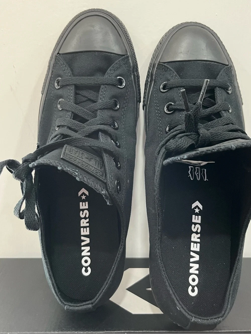 Converse Black Low Top Canvas Sneakers - Picture 6 of 10